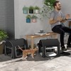 Munora 39" Portable Dual Compartment Pet Carrier with Divider, Soft Cushions & Storage Bag, Black - 2 of 4