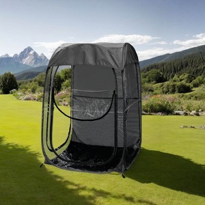 ORRD Portable Pop Up Sports Tent, All-Weather Shelter for Outdoor Events, Fishing & Camping, Black - 1 of 4