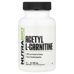 NutraBio Acetyl L-Carnitine, 500 mg, 90 Veggie Capsules - 1 of 4