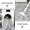 Vintage Washable Soft Area Rug, Low Pile Anti-Slip Stain Resistant Rug, Foldable Thin Floral Printed Distressed Carpet - 3 of 4