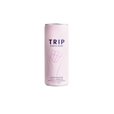 Trip Mindful Blend Elderflower Mint Lightly Sparkling Botanical - 12 fl oz Can