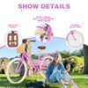 INFURNIC Bicycles Steel Frame Multiple Colors for 10+Years Girls Bike 24 inch wheel Bike Beach Bike Step Through City, Pink, 61.02"*22.05"*35.43" - 4 of 4