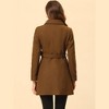 INSPIRE CHIC Women's Winter Elegant Lapel Collar Long Trench Coat - 4 of 4