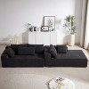 VASIP Modern 108" L-Shaped Chenille Combination Sofa with 6 Pillows， Free Combination Sofa Couch for Living Room，Bedroom（Left Chaise） - 3 of 4