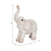 Sagebrook Home Polyresin Elephant Sculpture - Contemporary Rustic White Elephant Statue Home Office Decor - 4 of 4