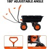 Heavy Duty Garden Dump Cart, 800lbs Poly Wheelbarrow with 10" Tires, 180° Rotating Handle, Quick Release - 4 of 4