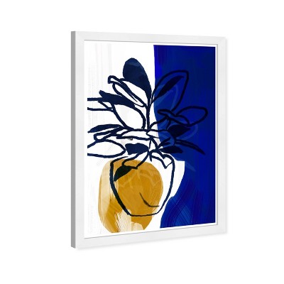 13" x 19" When The Sun is Out Abstract Framed Wall Art Blue - Wynwood Studio: Modern Decor, Vertical Orientation
