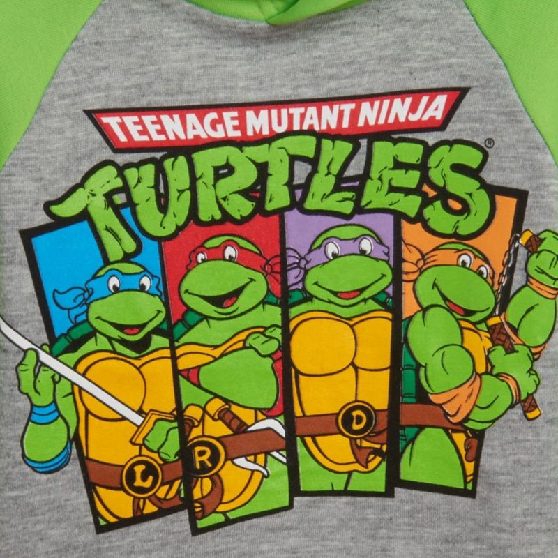 Teenage Mutant Ninja Turtles Donatello Leonardo Michelangelo Raphael Fleece Pullover Hoodie Toddler to Big Kid, 4 of 5