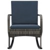 vidaXL Rocking Chair Anthracite PE Rattan, Powder-coated Steel, Polyester - 2 of 4
