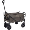 Racxily Collapsible Utility Wagon Cart-Lightweight Wagon with All-Terrain Wheels,Dual-Layer Pocket for Beach/Camping/Shopping (Foldable,225lbs) - 3 of 4