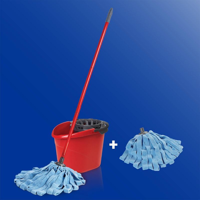 O-Cedar Microfiber Cloth Mop &#38; QuickWring Bucket System with 1 Extra Refill, 3 of 11