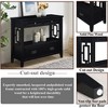 NicBex 36" Farmhouse Console Table with 4 Drawers, Wood Entryway Table with Storage Shelf, Side Hollowed TV Stands for Living Room, Entryway - 4 of 4