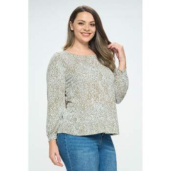 WEST K Women's Cassidy Plus Size Long Sleeve Printed Top