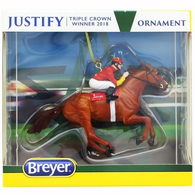 Breyer Animal Creations Breyer Model Horse Holiday Ornament - Justify Red Jockey