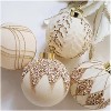 3.2 Inch Christmas Ball Ornaments 12Pcs Xmas Tree Decorations Set Shatterproof Flocked Hanging Decorations for Holiday Mardi Gras Party - 2 of 4