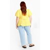 CITY CHIC | Women's Plus Size  Christa Top - buttercup - 18W - 3 of 4