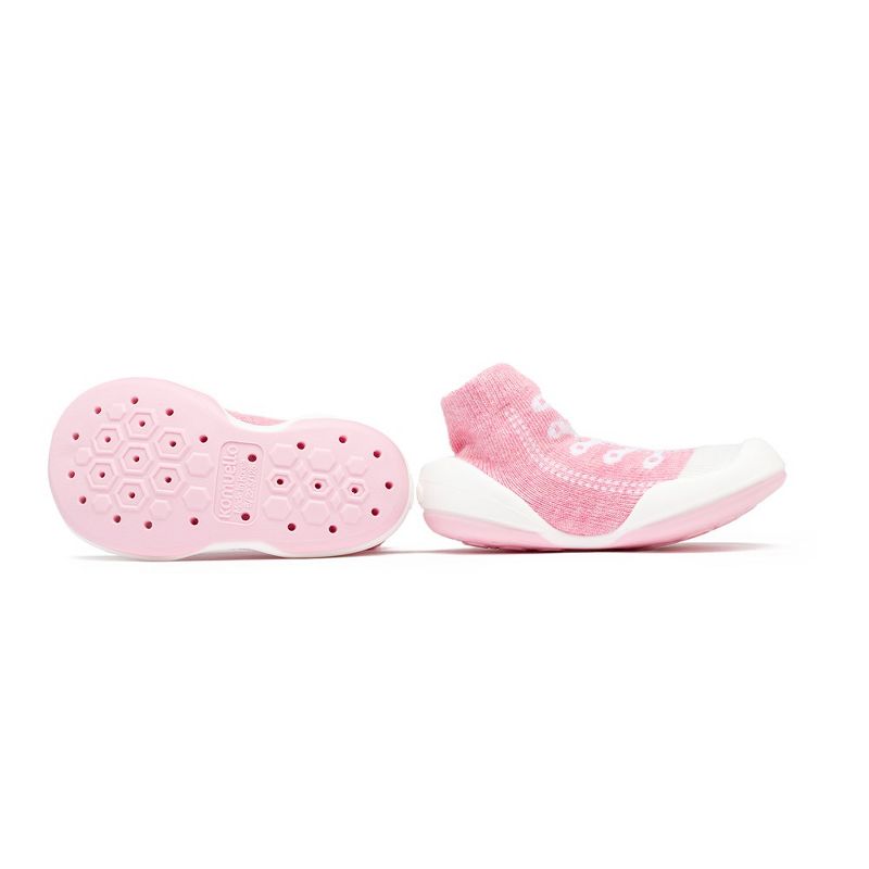 Komuello Toddler First Walk Sock Shoes - Sneakers Pink, 3 of 13