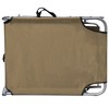 vidaXL Folding Sun Lounger with Canopy Steel Taupe - 4 of 4
