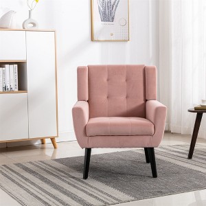 NicBex Modern Accent Chairs, Soft Leather Material Ergonomics Accent Chair Living Room Chair, with Black Legs for Indoor Home Bedroom - 1 of 4