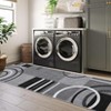 Geometric Rug Machine Washable Modern Contemporary Rug Foldable Non-Slip Abstract Square Circle Design Carpet Soft Low Pile Non Shedding Floor Cover - 3 of 4