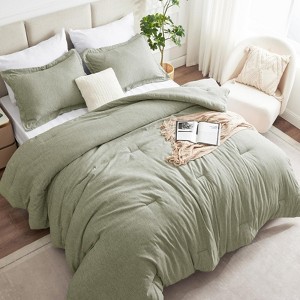 BAGOKIE 2/3 Pieces Comforter Bedding Set with Comforter and Pillow Shams - 1 of 4