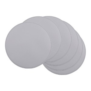 REGALWOVEN Faux Leather Waterproof Soft Heat Resistant Wipeable Placemats 6 Pcs - 1 of 4