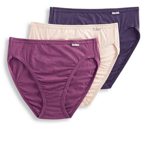 Jockey Women's Elance French Cut - 3 Pack 5 Oatmeal/boysenberry