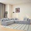 GDFStudio Stella 130" 4-Seater U-Shaped Modular Corduroy Sectional Sofa with Deep Seats - 2 of 4