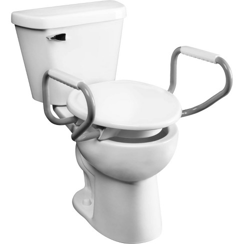 Drive Medical Premium Plastic Raised Toilet Seat with Lock White