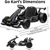 24V Kids Electric Drift Go-Kart, Adjustable Seat, 4 Speed Modes, LED Lights, Music & Horn, Battery-Powered Ride-On for Ages 6-12 - 2 of 4