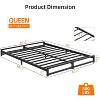 6 Inch Queen Size Metal Platform Bed Frame with Steel Slat Support, Mattress Foundation and No Box Spring Needed, Easy Assembly - 4 of 4