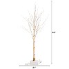 4ft. Pre-Lit Artificial Birch Tree with 50 Warm White LED Lights – Stylish Holiday X-Mas Accent Tree - 2 of 4