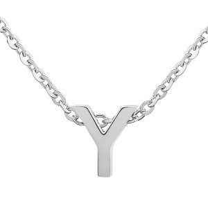 ELYA Women's Polished Initial Stainless Steel Necklace - ELYA - 1 of 4