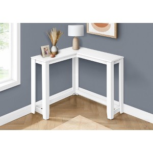 NicBex Console Table with L-Shaped Corner Design,Minimalist Entryway Table,Modern Couch Table for Living Room,White - 1 of 4