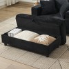 Hrinhom 43"W Corduroy Sofa Bed,Chaise Lounge Chair with Storage Ottoman +3 Pillows - 4 of 4