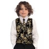 Gioberti Boy's 4pc Paisley Vest Set - 4 of 4
