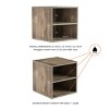 Hasting Home Modern Stackable Modular Cube End Table with Shelves - 3 of 4