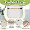 LunaLulinlk White Mini Tabletop Trash Can with 240 Trash Bags, Pop-Up Small Tabletop Trash Can with Lid, Small Countertop Trash Can - 3 of 4