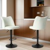 Resenkos Counter Bar Stools, Counter Stool,Swivel Bar Stools Set of 2,Modern Armless Barstool Chairs with Backs for Kitchen Island,White - 3 of 4