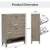 Tribesigns Freestanding Shoe Cabinet with 2 Flip Drawers and Adjustable Shelves - 3 of 4