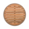 NAYSAYE Patio Accent Table Set Outdoor Rattan Rope Acacia Wood Coffee Table for Garden, Teak and Beige, 26"*26"*14.25" - 3 of 4