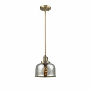 Bell - 1 Light Stem Hung Mini Pendant In Industrial Style-10 Inches Tall and 8 Inches Wide - 1 of 1