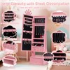 Kids Jewelry Cabinet with Full-Length Mirror, Freestand Mirror with Storage Drawers, Kids Vanity Dress Up Mirror - 3 of 4
