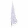 vidaXL Artificial Half Christmas Tree White PVC, Steel 59.1 in high - 7 x 4 ft White - 4 of 4