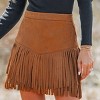 Women's High Waist Fringe Mini Skirt -Cupshe - 4 of 4