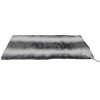HomeRoots 12" X 24" Gray Ombre Faux Fur Heated Plush Lap Pad - 3 of 3