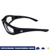 2 Pairs of Birdz Eyewear Oriole Safety Motorcycle Sunglasses with Clear to Smoke Sunlight Reactive, Yellow Lenses - image 2 of 4