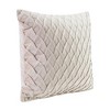 Chanasya Gem Pleated Textured Velvet Throw Pillow Cover - 2-Piece Set - 2 of 2