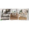 Bar Stool Set of 2 Upholstered Counter Height Bar Chair Counter Bar Stools - 4 of 4