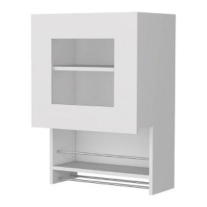 HomeRoots 20" White Accent Cabinet With Two Shelves - 1 of 3